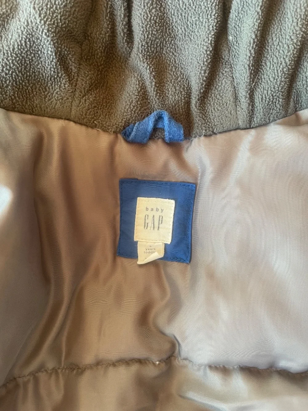 Baby Gap Boys 3T Blue Winter Parka Coat & Knit Hat Bundle